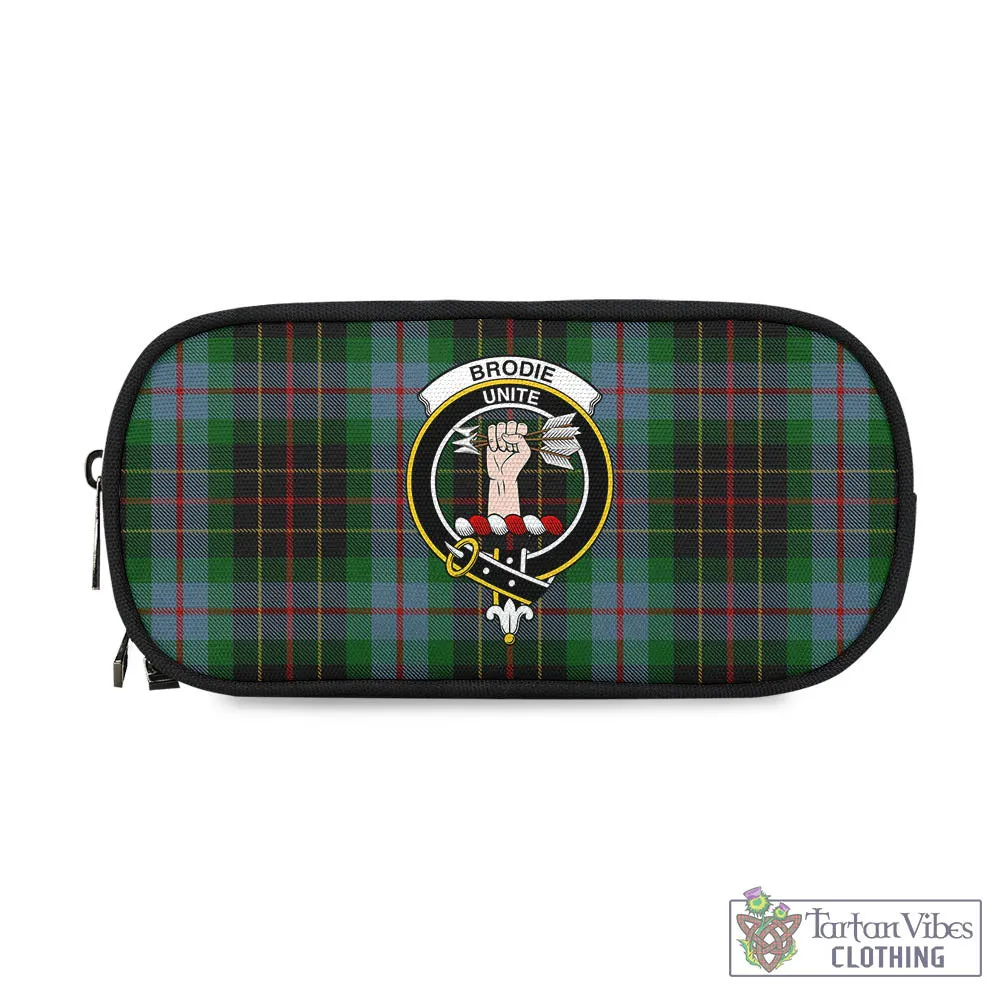 Brodie Hunting Tartan Pen and Pencil Case with Family Crest