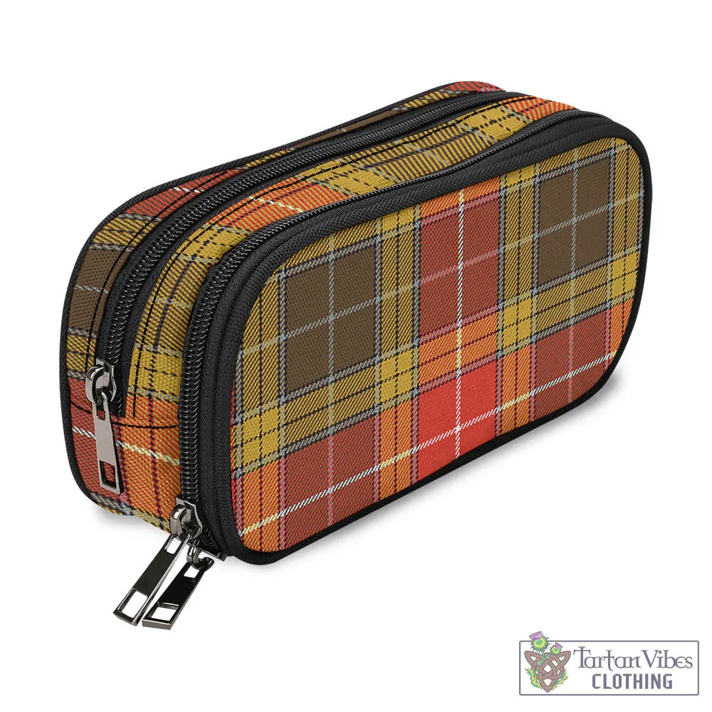 Buchanan Old Set Weathered Tartan Pen and Pencil Case