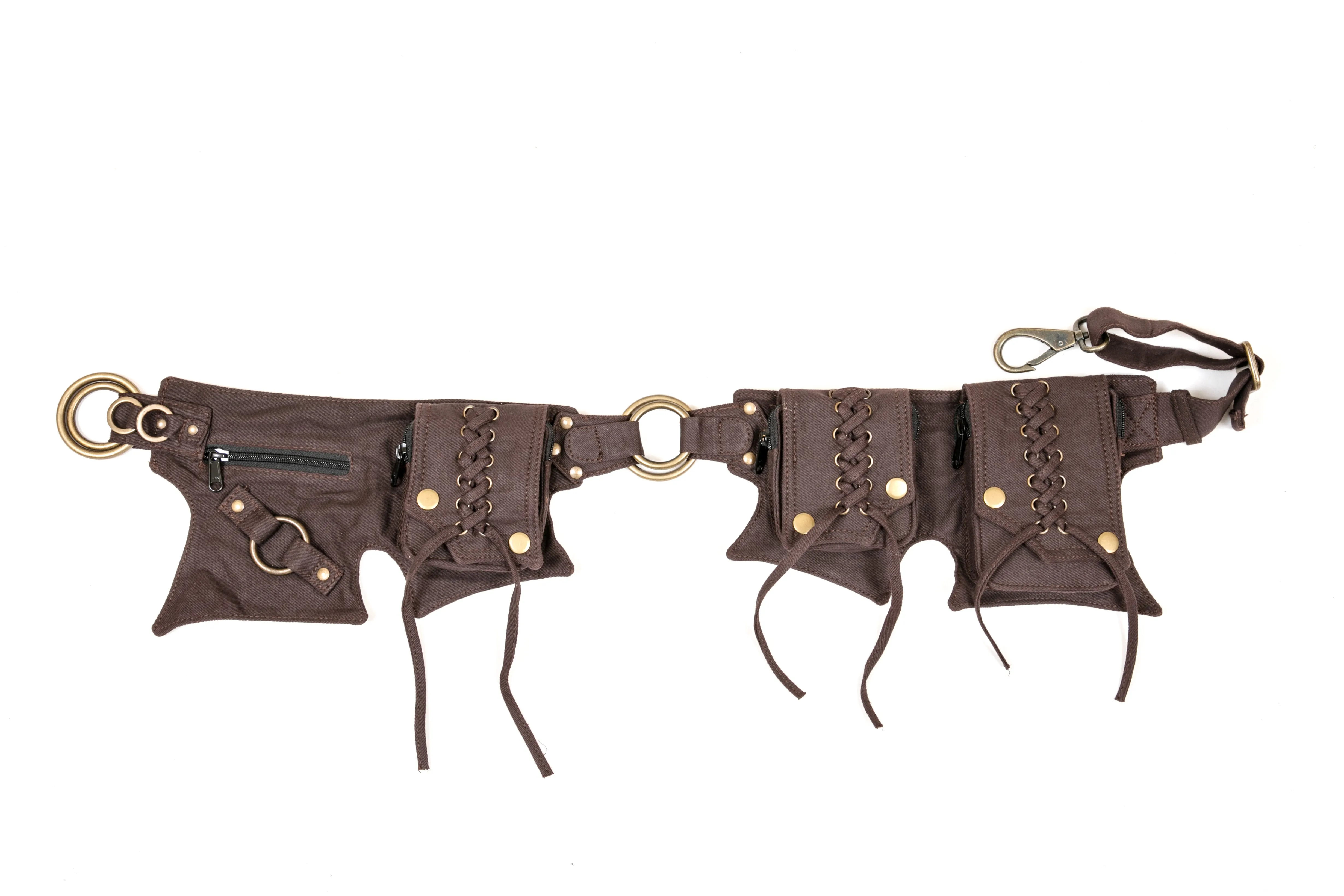 Canvas Corset Belt - Brown