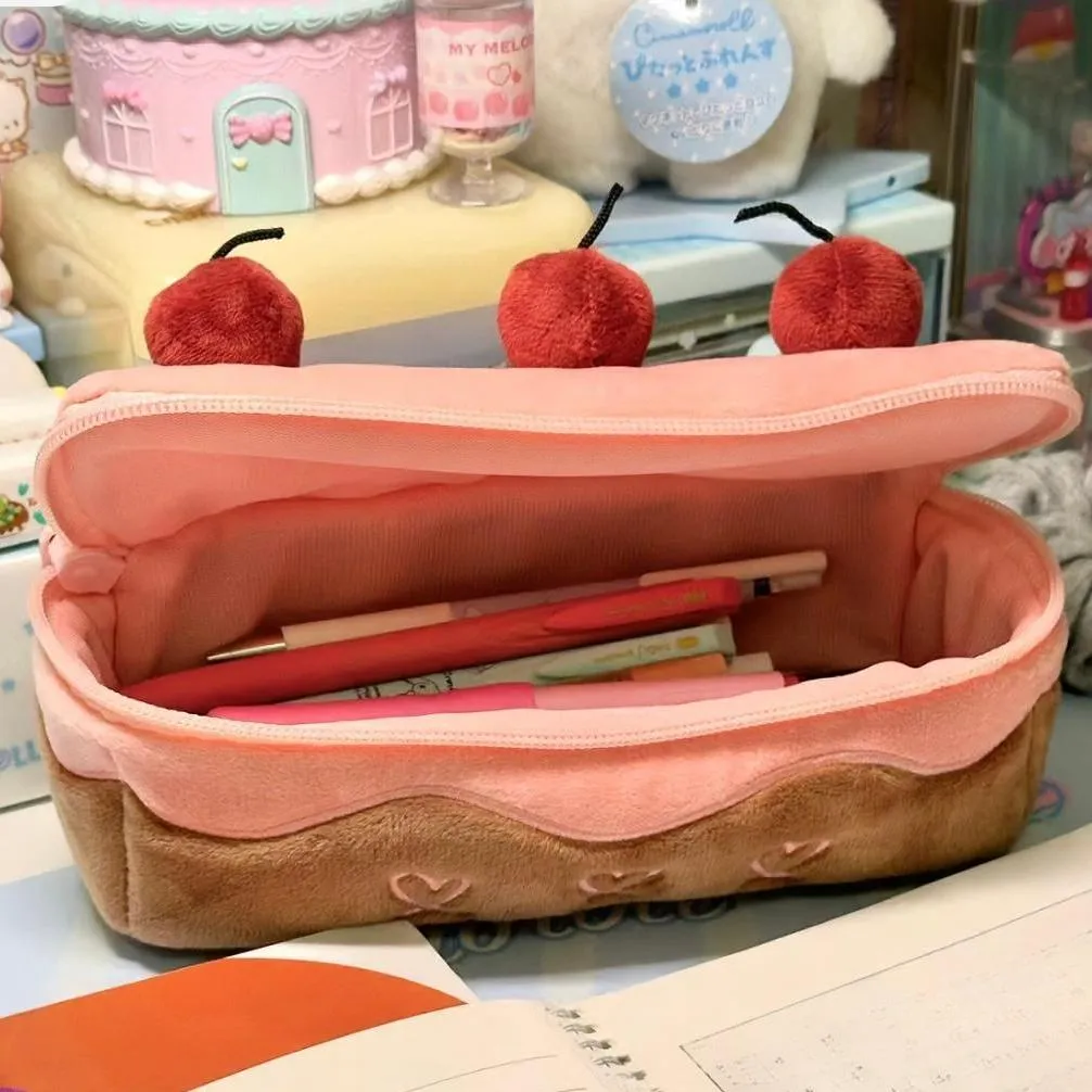 Chic Cherry Chocolate Cake Pencil Case