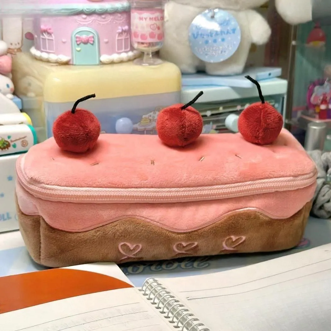 Chic Cherry Chocolate Cake Pencil Case