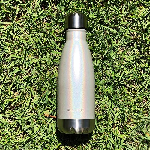 CHILLOUT LIFE Stainless Steel Water Bottle for Kids School: 12 oz Double Wall Insulated Cola Bottle Shape