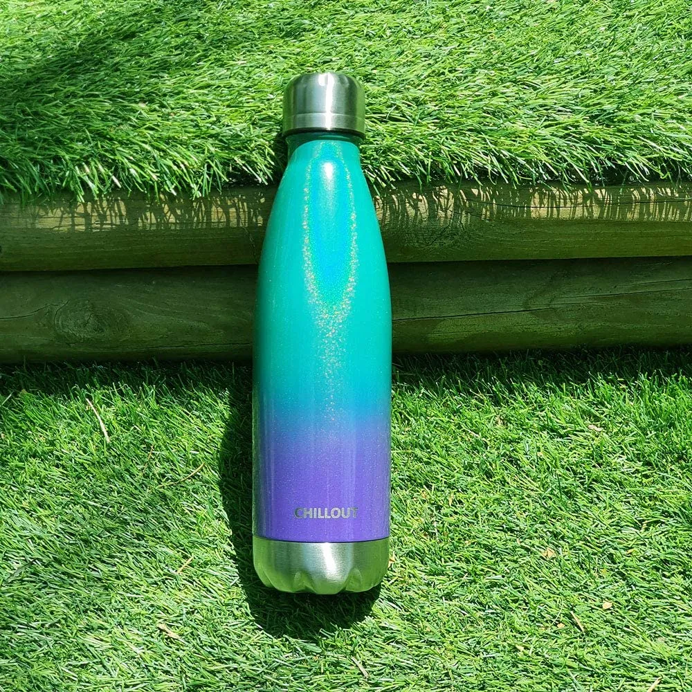 CHILLOUT LIFE Stainless Steel Water Bottle for Kids School and Adults: 17oz Double Wall Insulated Cola Bottle Shape