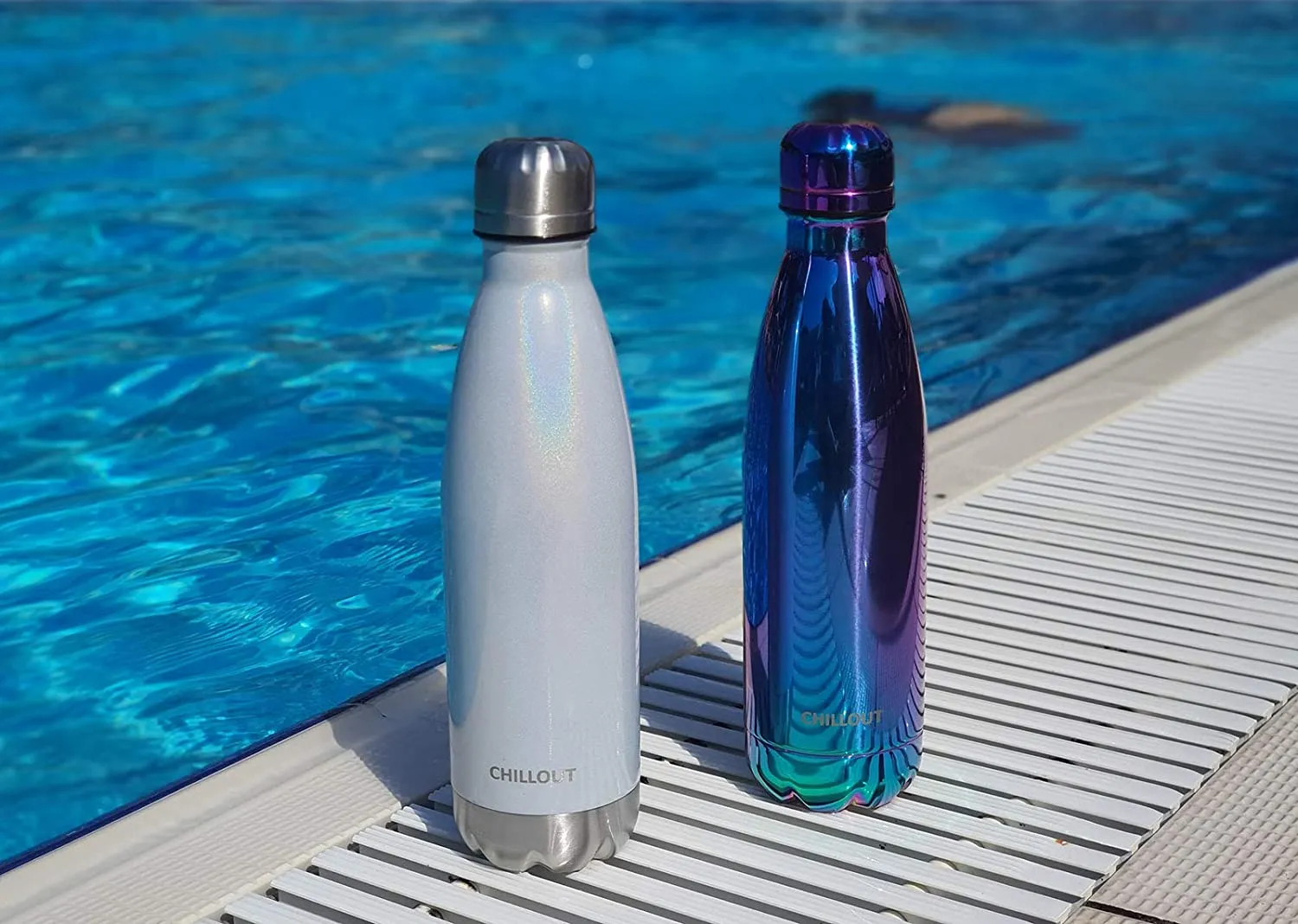 CHILLOUT LIFE Stainless Steel Water Bottle for Kids School and Adults: 17oz Double Wall Insulated Cola Bottle Shape