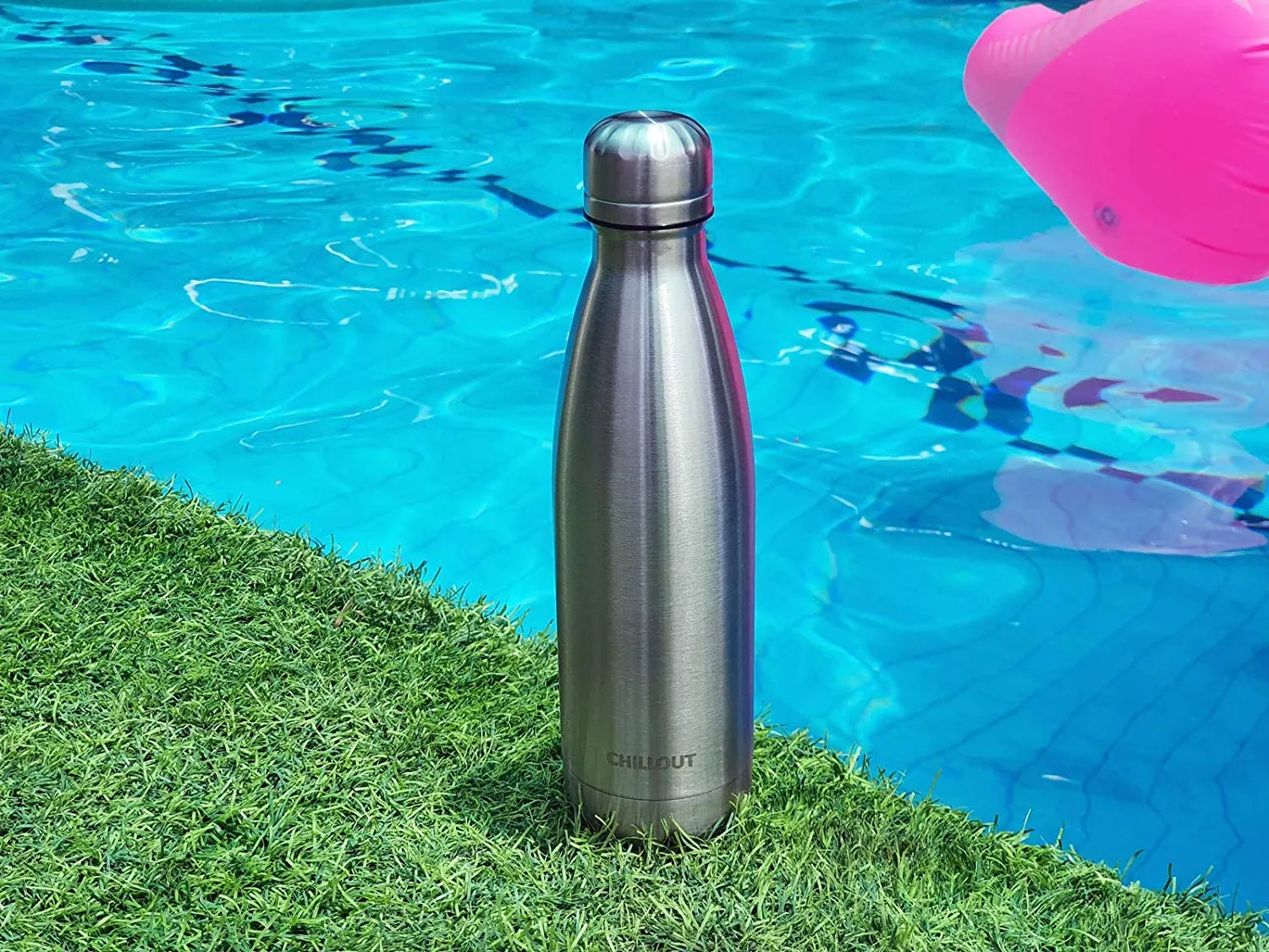 CHILLOUT LIFE Stainless Steel Water Bottle for Kids School and Adults: 17oz Double Wall Insulated Cola Bottle Shape