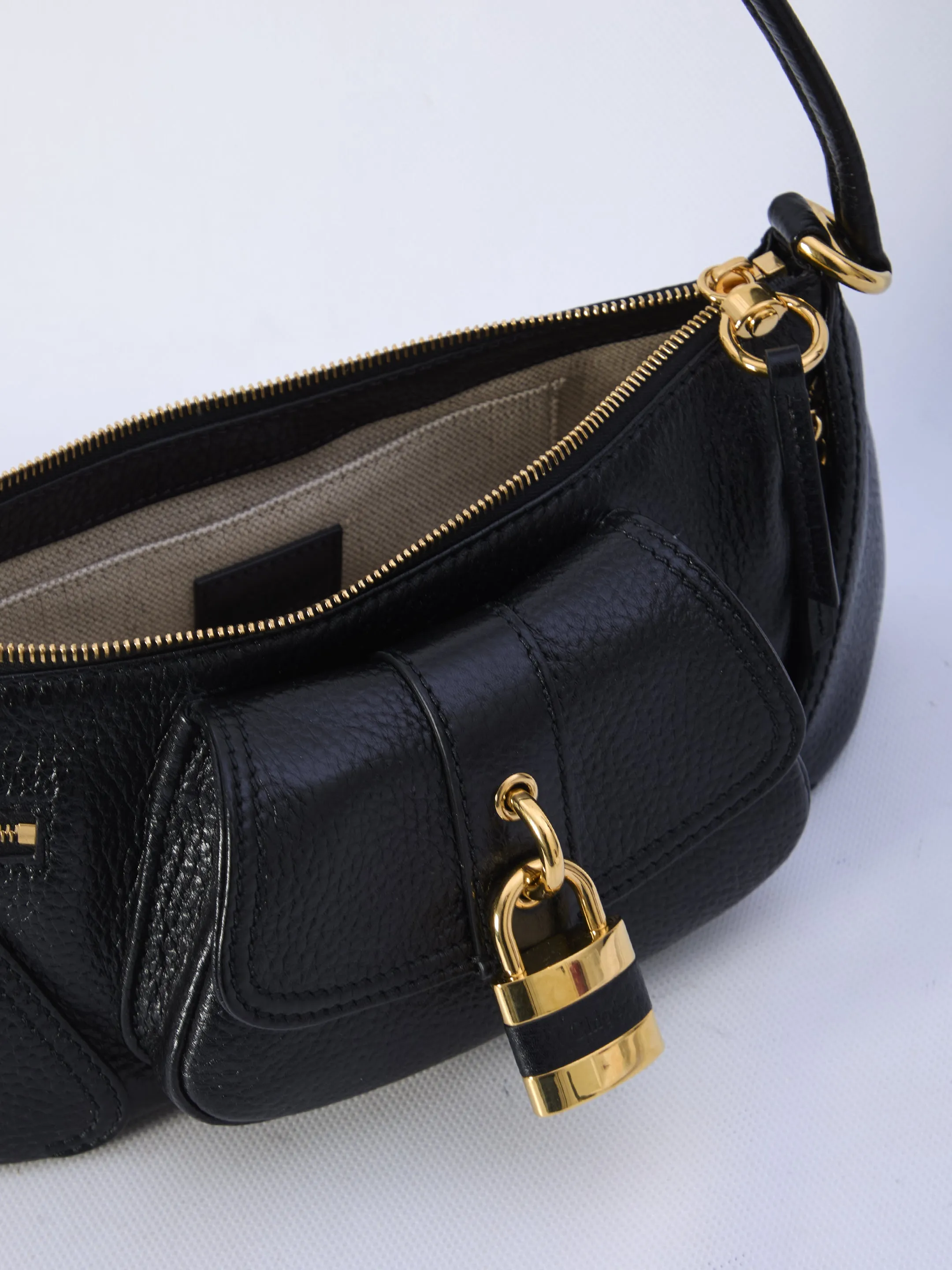 Chloe 'The 99' Shoulder Bag In Black Leather