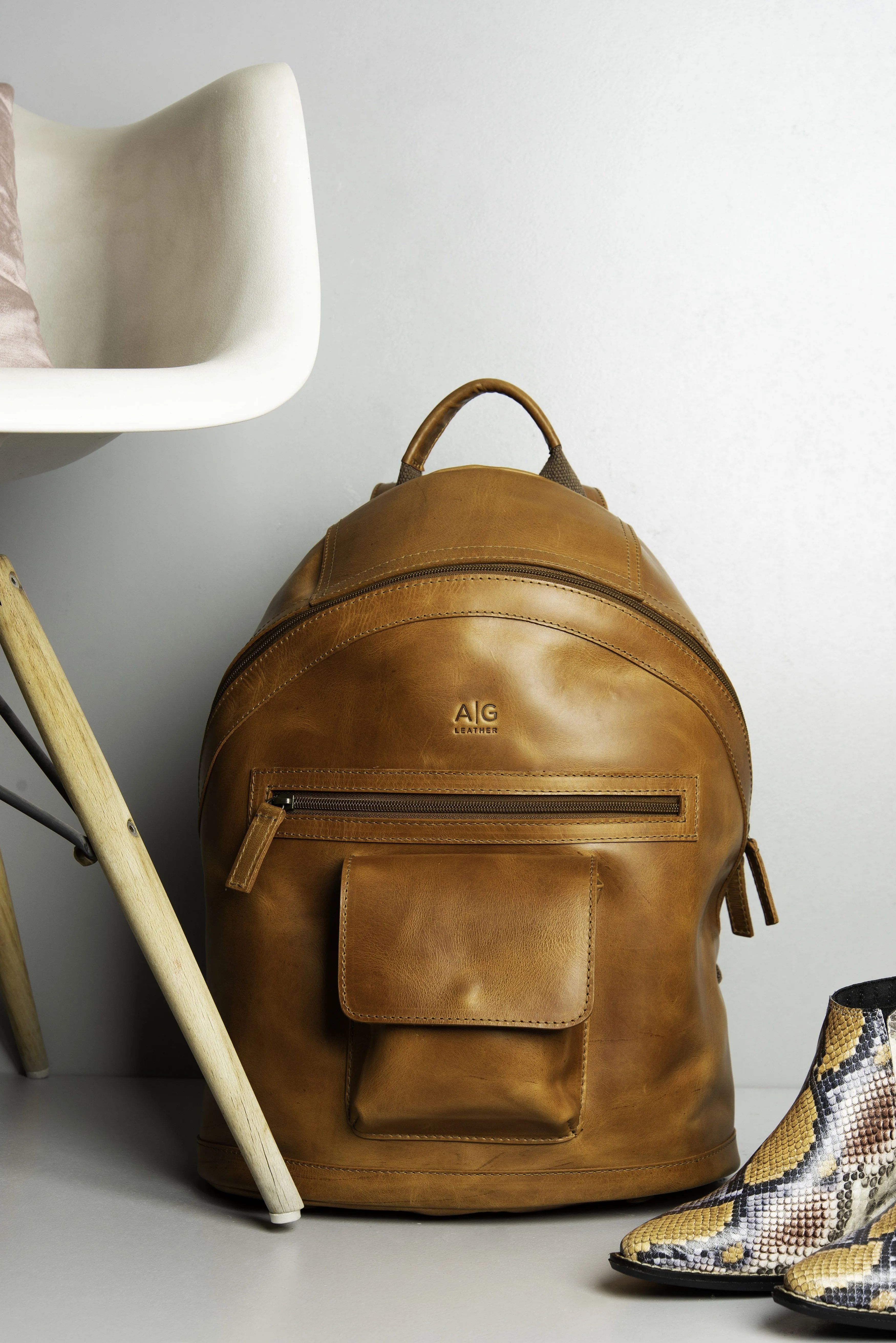 Classic Backpack in Cognac Leather - last unit in display - FINAL SALE no exchange - one of our best sellers!!