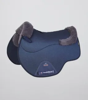 Close Contact Airtechnology Shockproof Wool Saddle Pad - GP/Jump Square Navy/Grey Wool