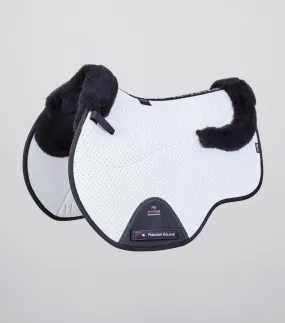 Close Contact Airtechnology Shockproof Wool Saddle Pad - GP/Jump Square White/Black Wool