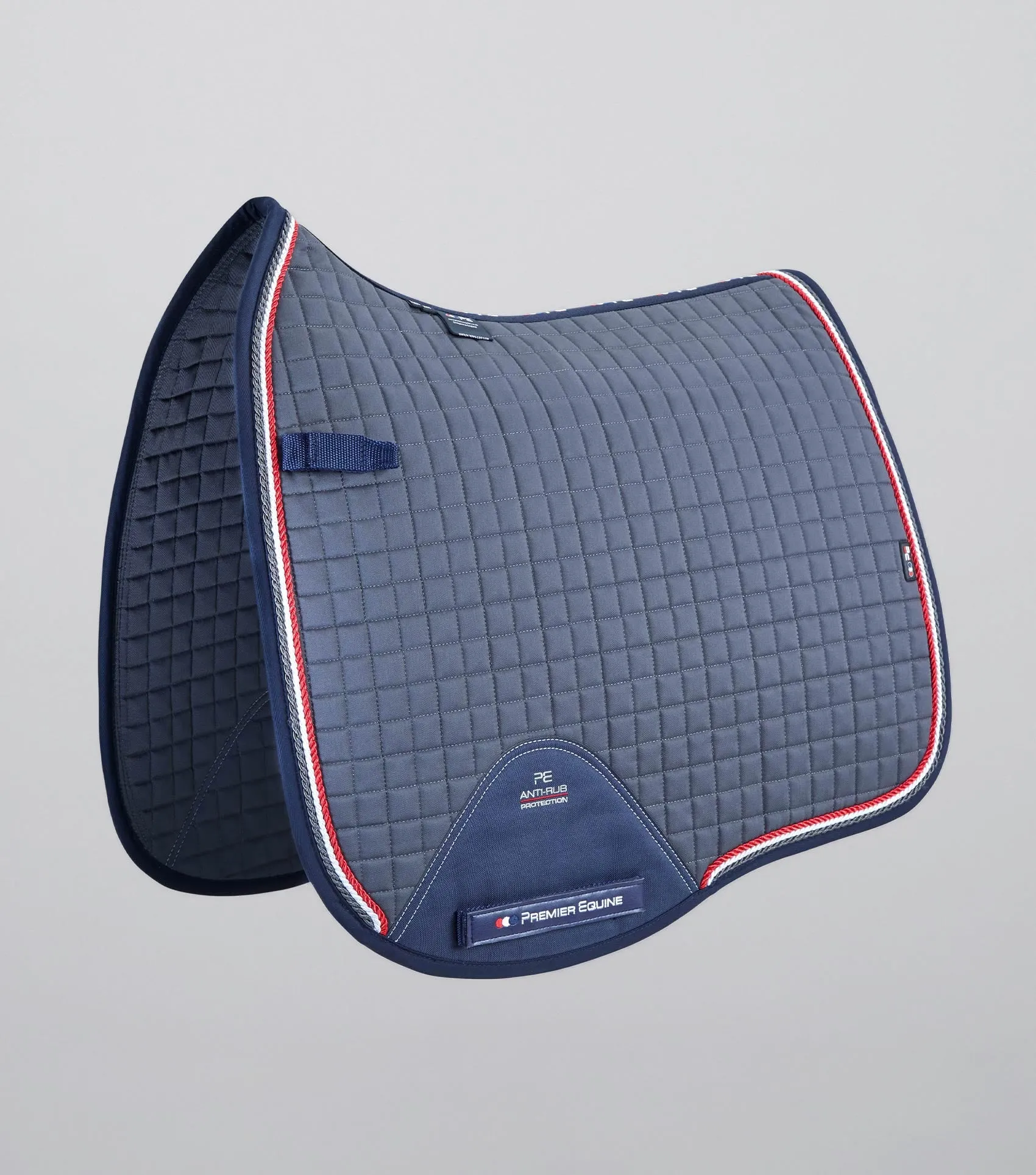 Close Contact European Cotton Saddle Pad - Dressage Square Grey