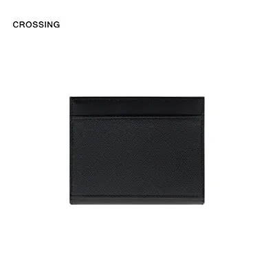 Crossing Elite Leather Card Case With Button Closure RFID