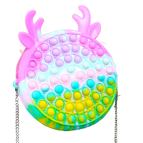 Cute Bag Fidget Rainbow Push Bubble Anti-stress Toy Backpack