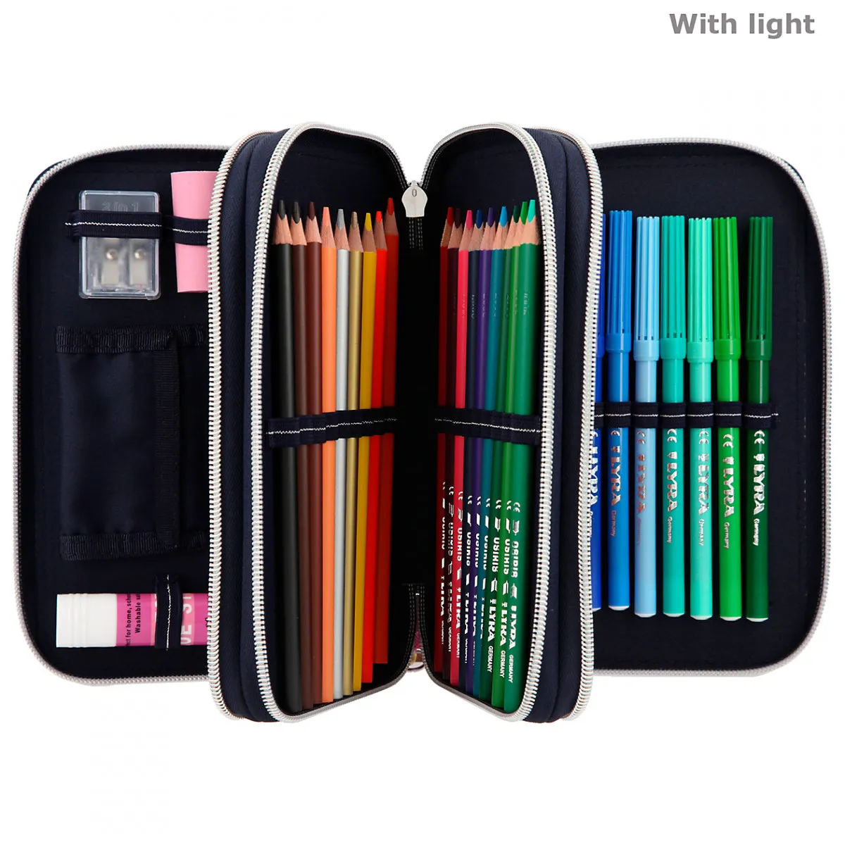 Depesche Ylvi Triple Pencil Case LED Space