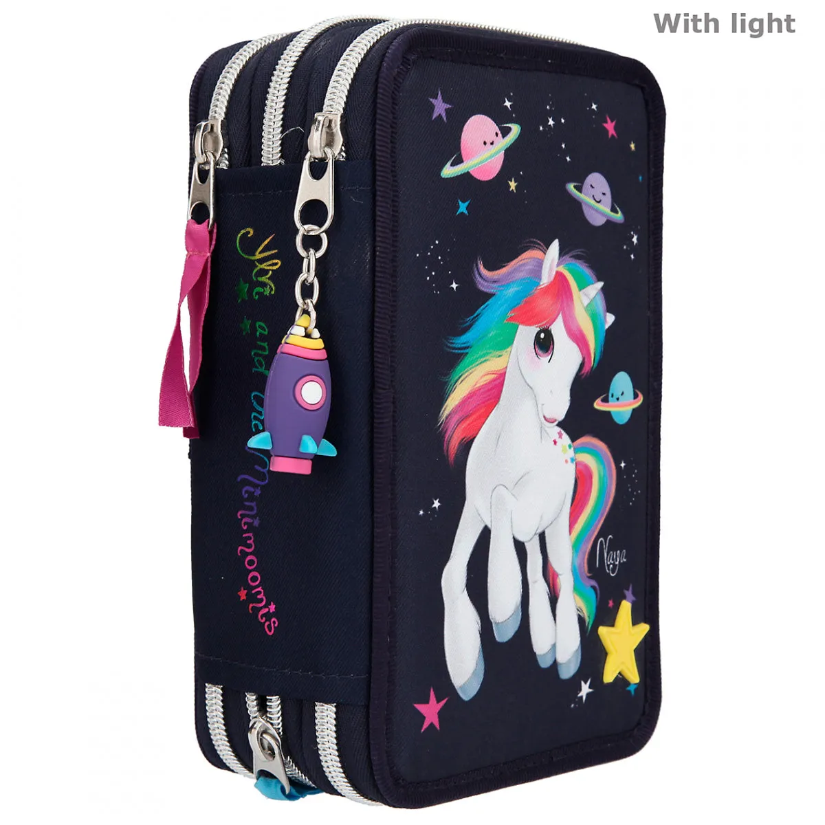 Depesche Ylvi Triple Pencil Case LED Space