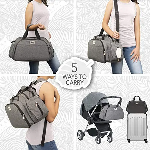 Diaper Bag Backpack Travel Bassinet - Foldable Baby Bag Bed Changing Station