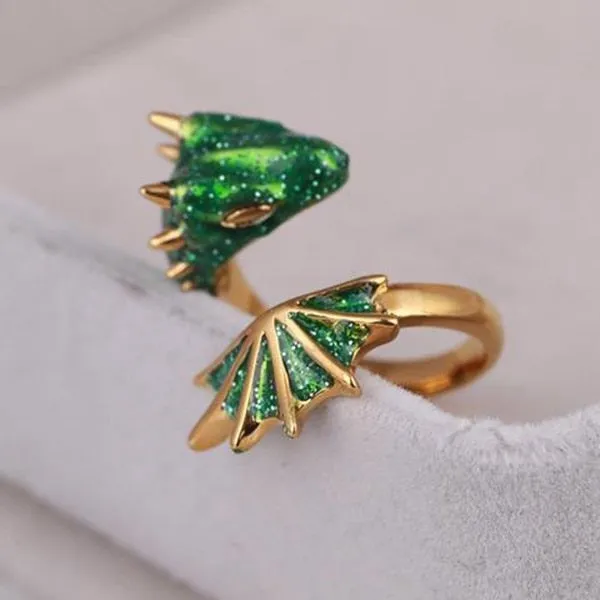 Dragon Inspired Adjustable Colorful Ring