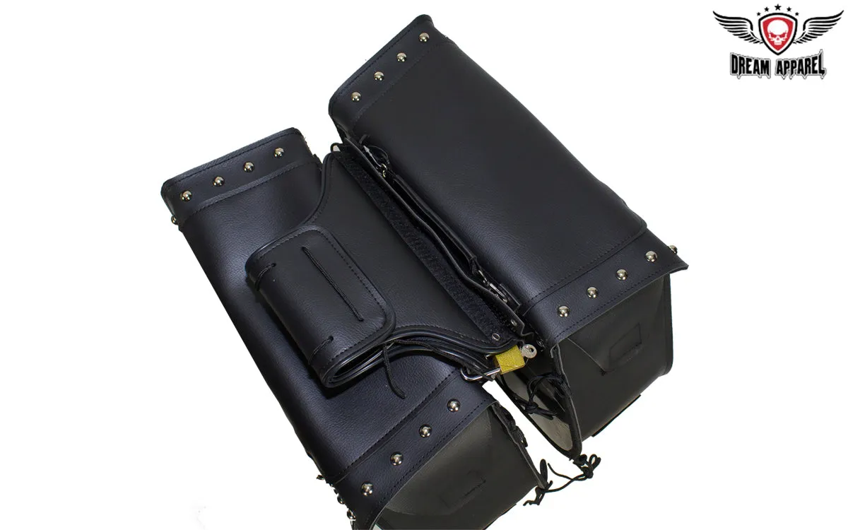 Dream Apparel Black Concealed Carry Saddlebag with Studs Gun Holster