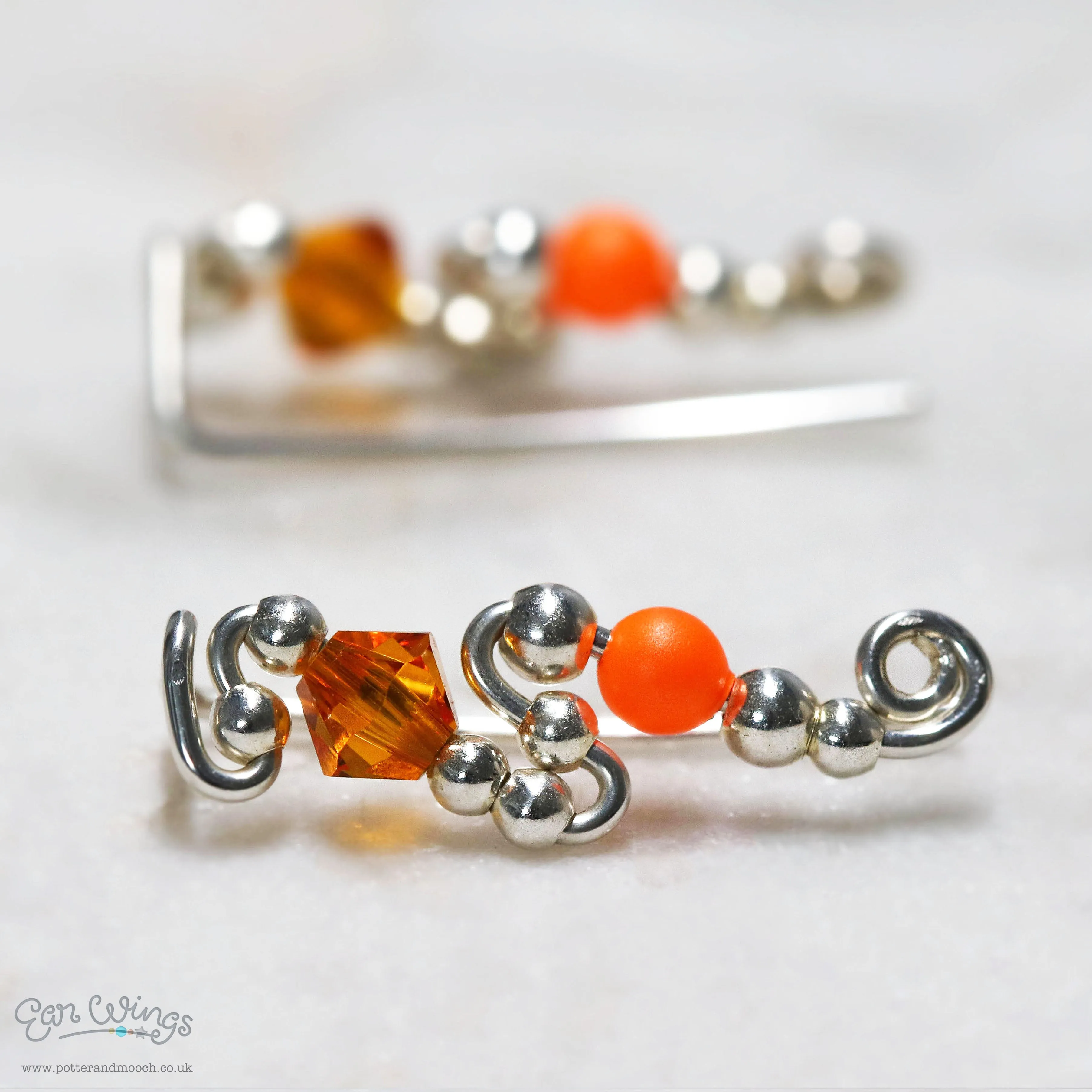 Ear Wings Tangerine Sterling Silver