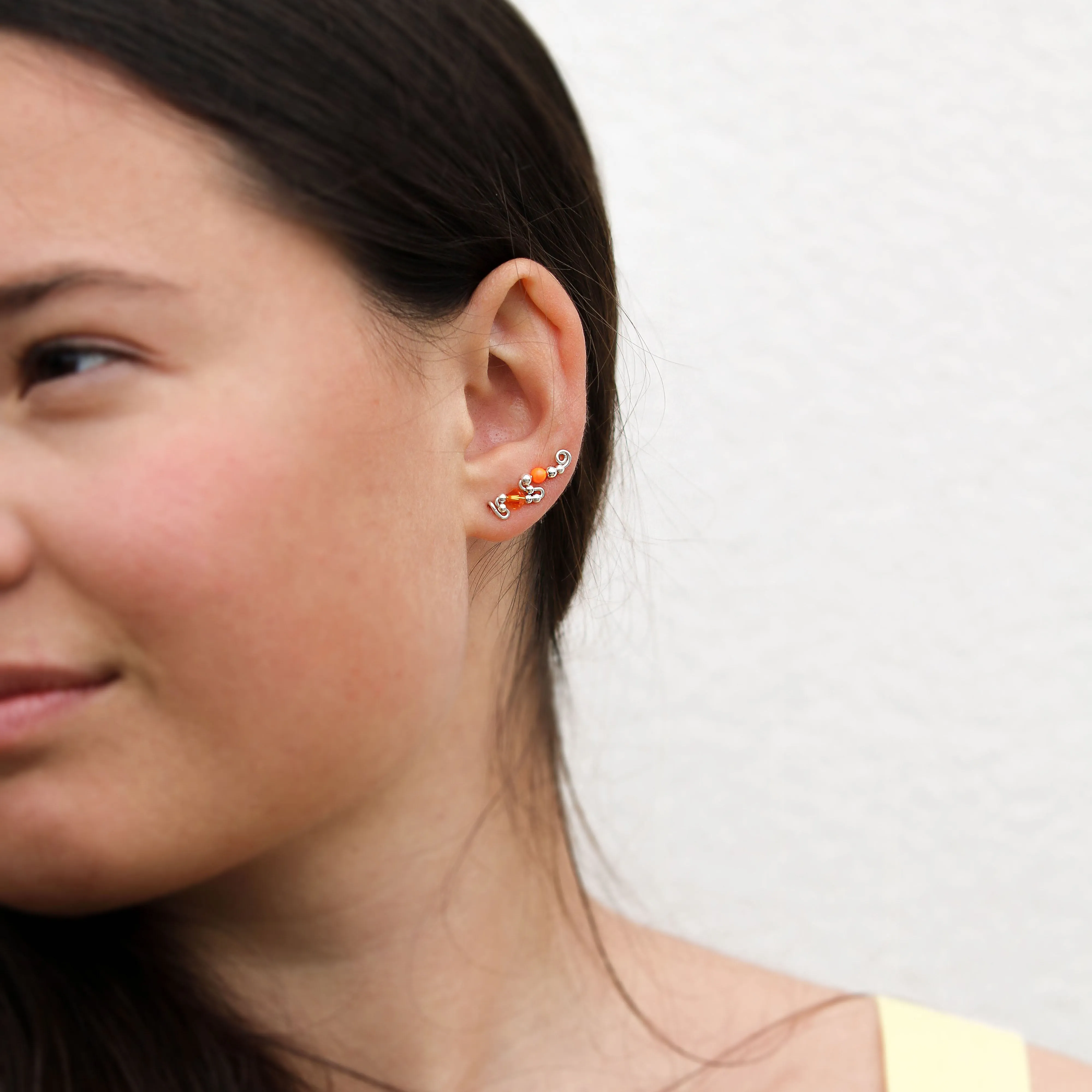 Ear Wings Tangerine Sterling Silver