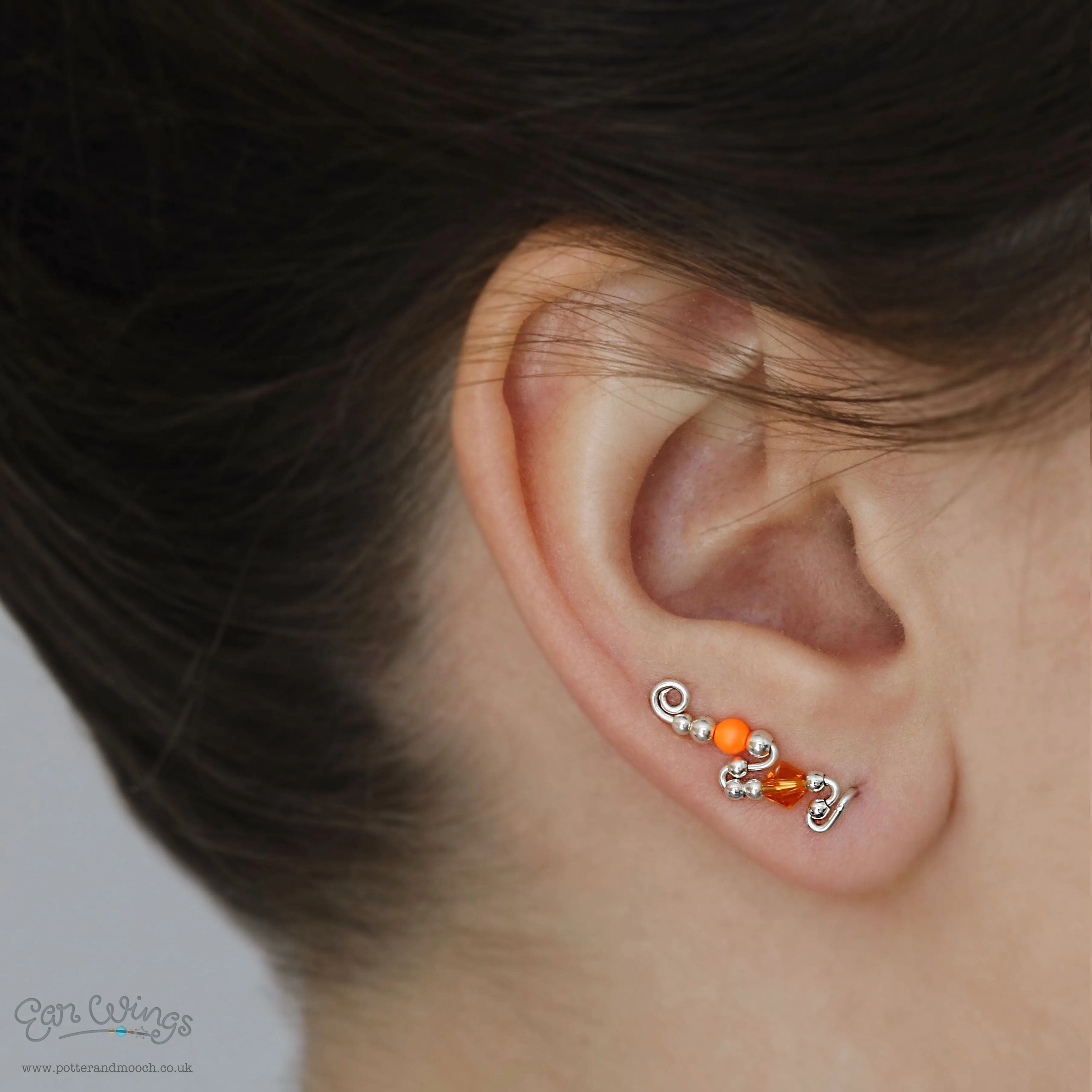 Ear Wings Tangerine Sterling Silver