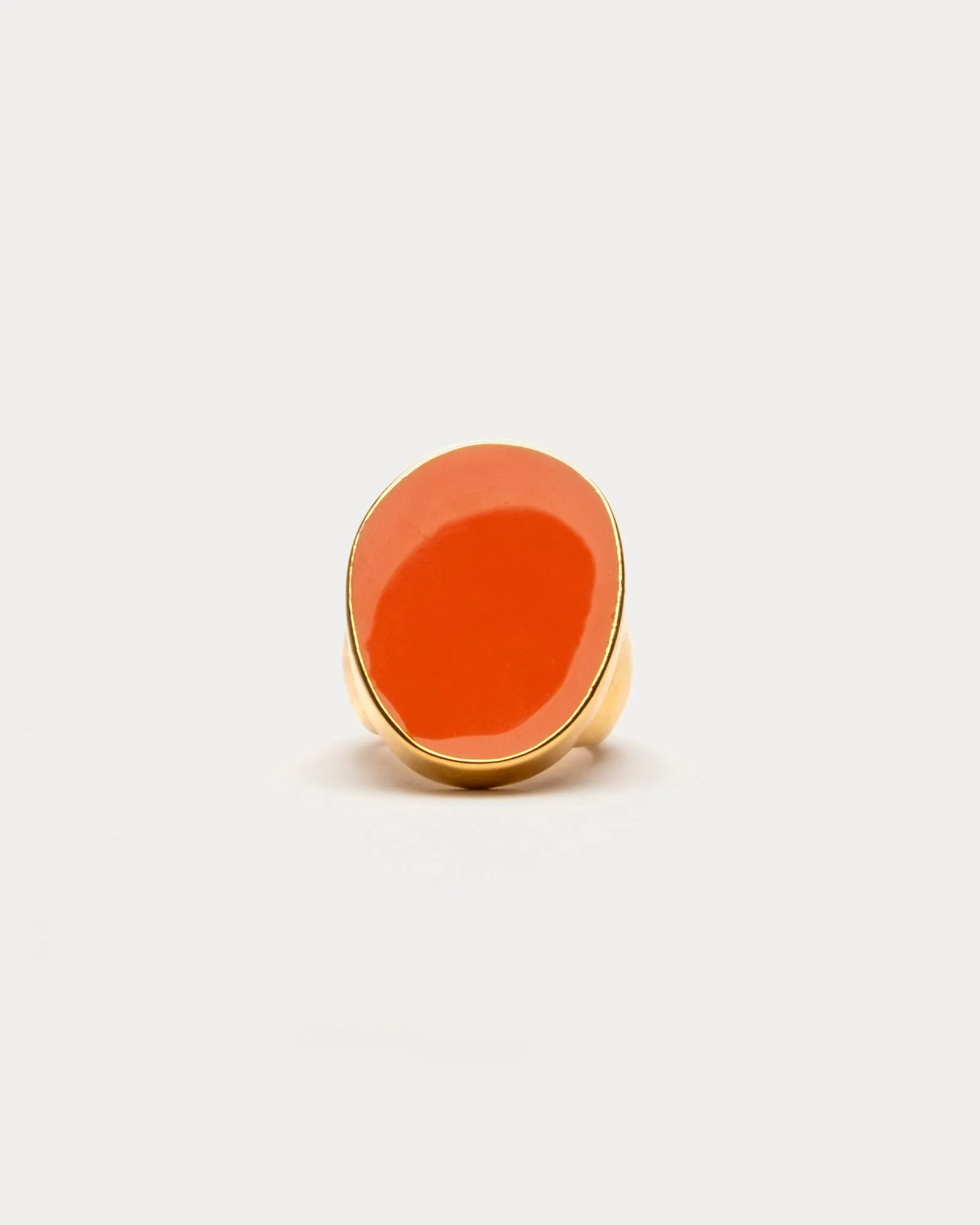 Enamel Palette Ring Coral