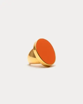 Enamel Palette Ring Coral