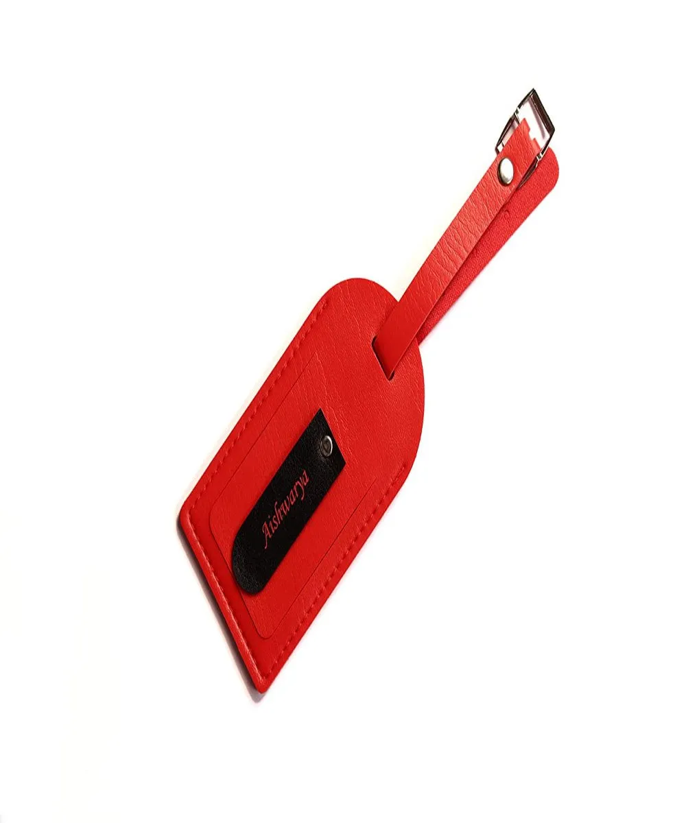 Engraved Red Bag tag