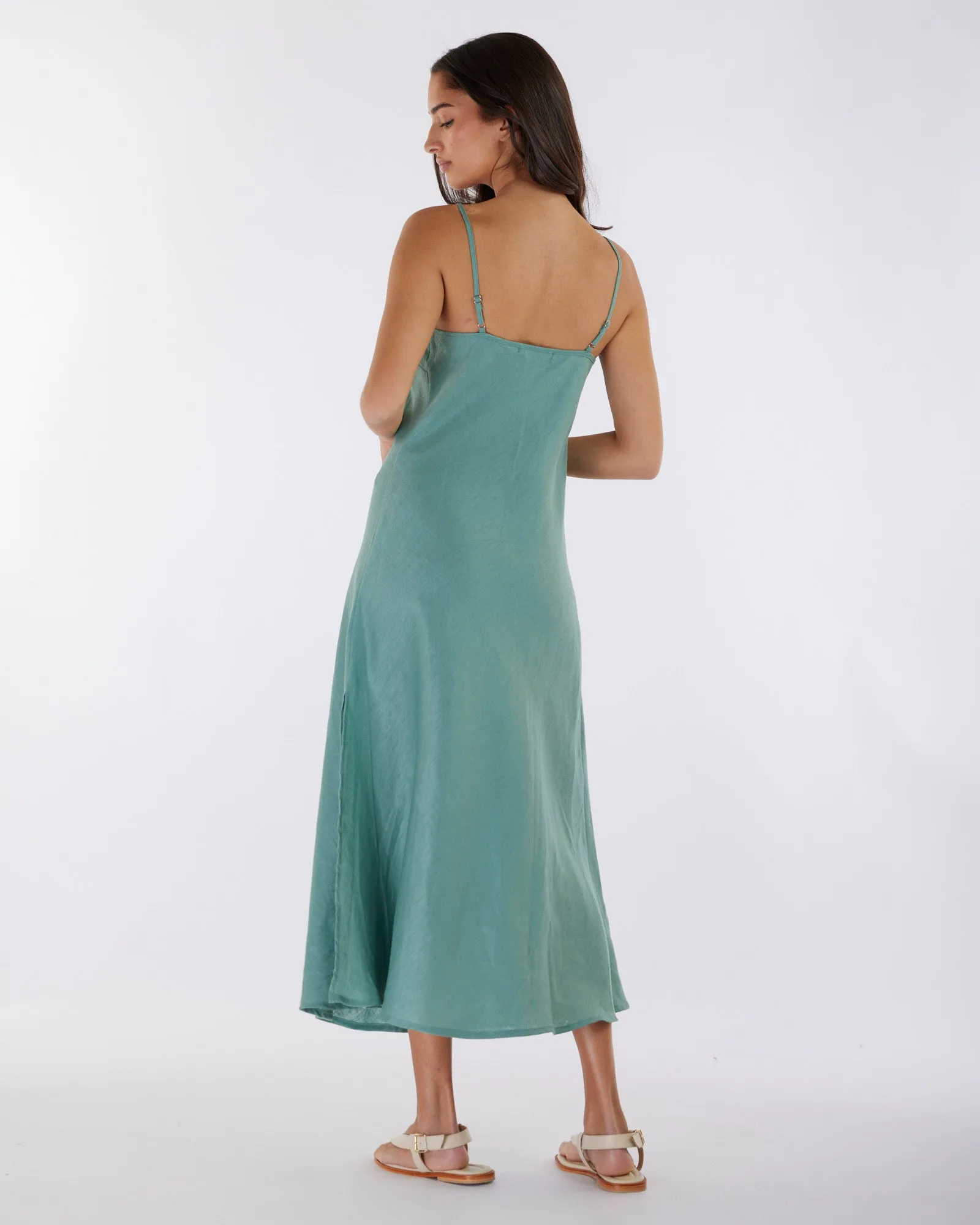 Evangeline Linen Dress - Azure