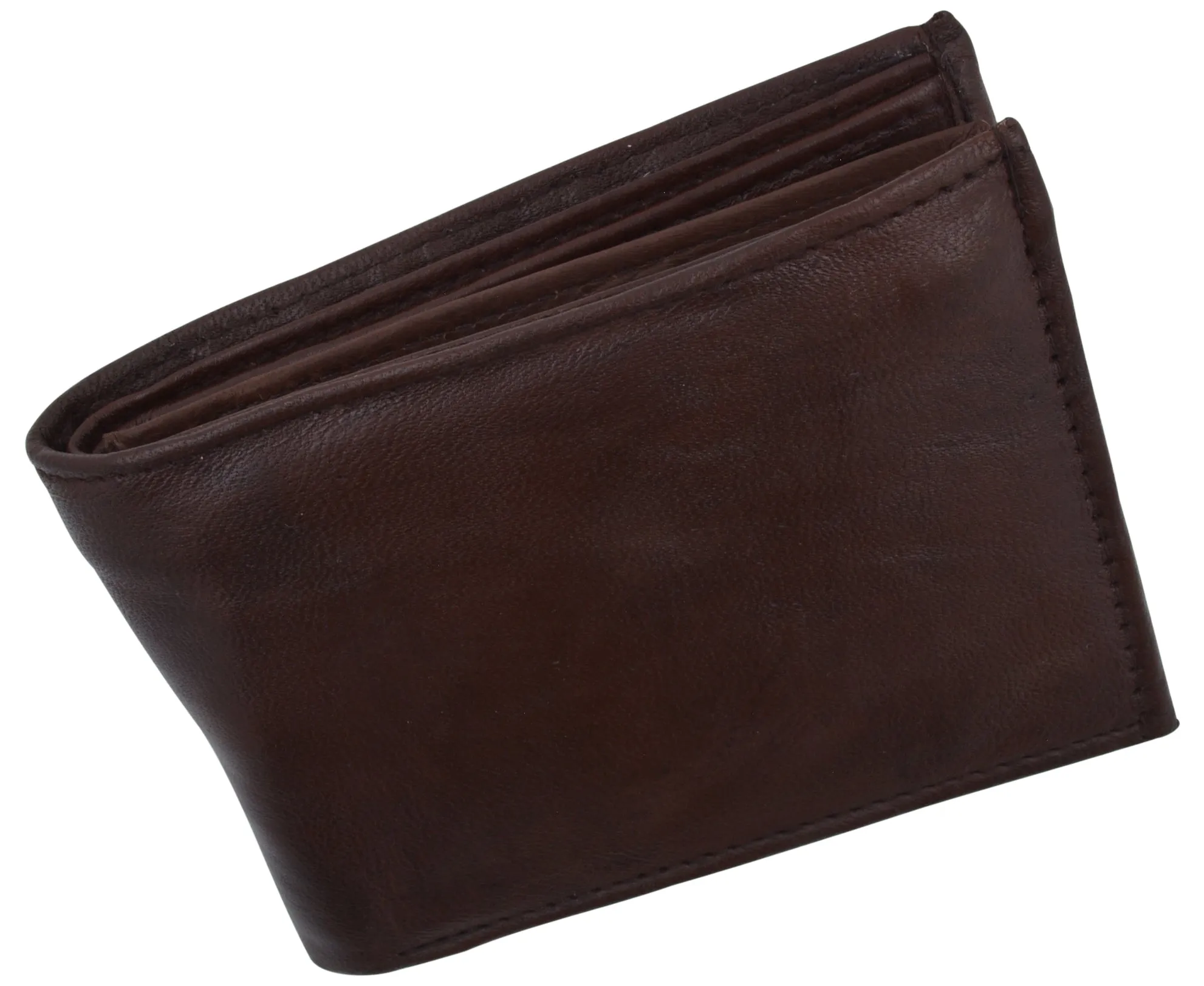 Fashion Men's Bifold Leather Wallet ID Credit Card Holder Billfold Purse Clutch Brown