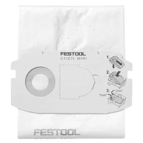 Festool SELFCLEAN Filter Bag for CT MINI (5 Pack)