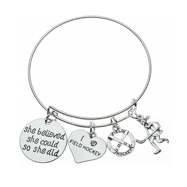 Field Hockey Bracelet - She Believed She Could So She Did