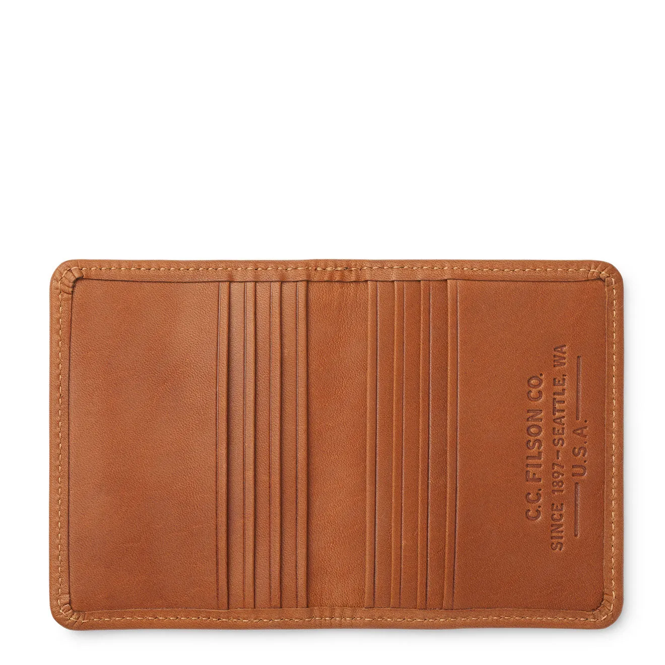 Filson Outfitter Leather Card Wallet Tan