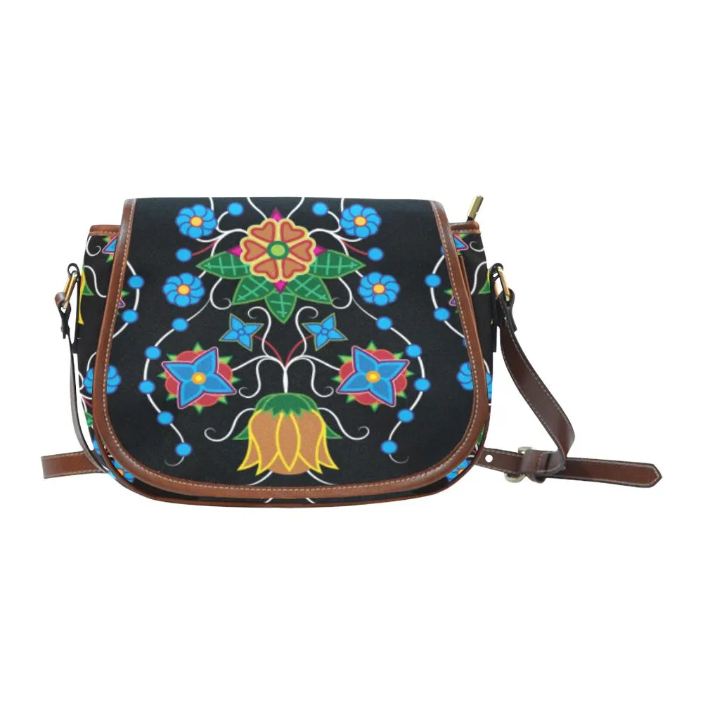 Floral Beadwork Four Mothers Saddle Bag/Small