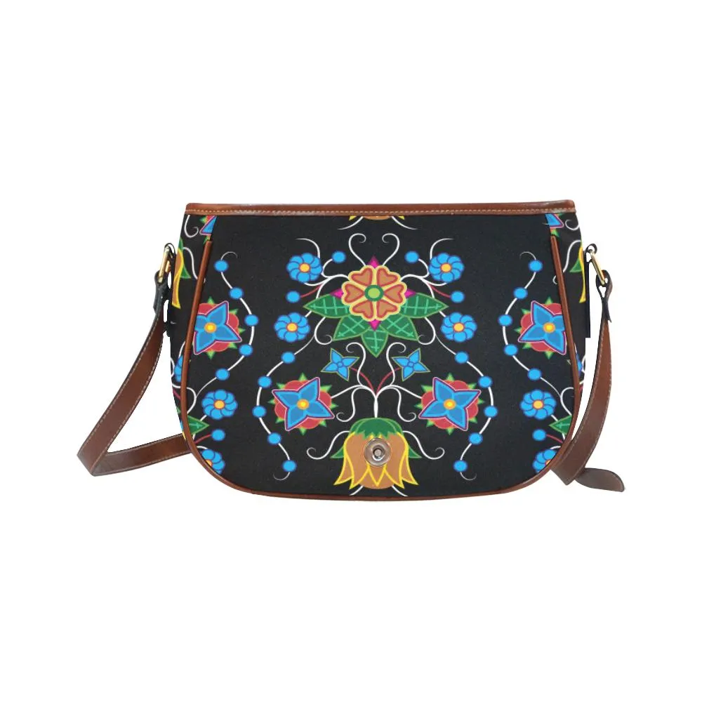 Floral Beadwork Four Mothers Saddle Bag/Small