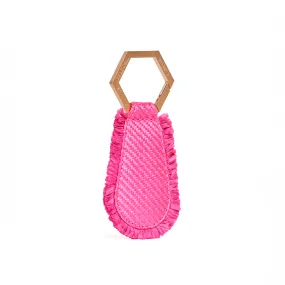 Fuchsia Raffia Hat Holder