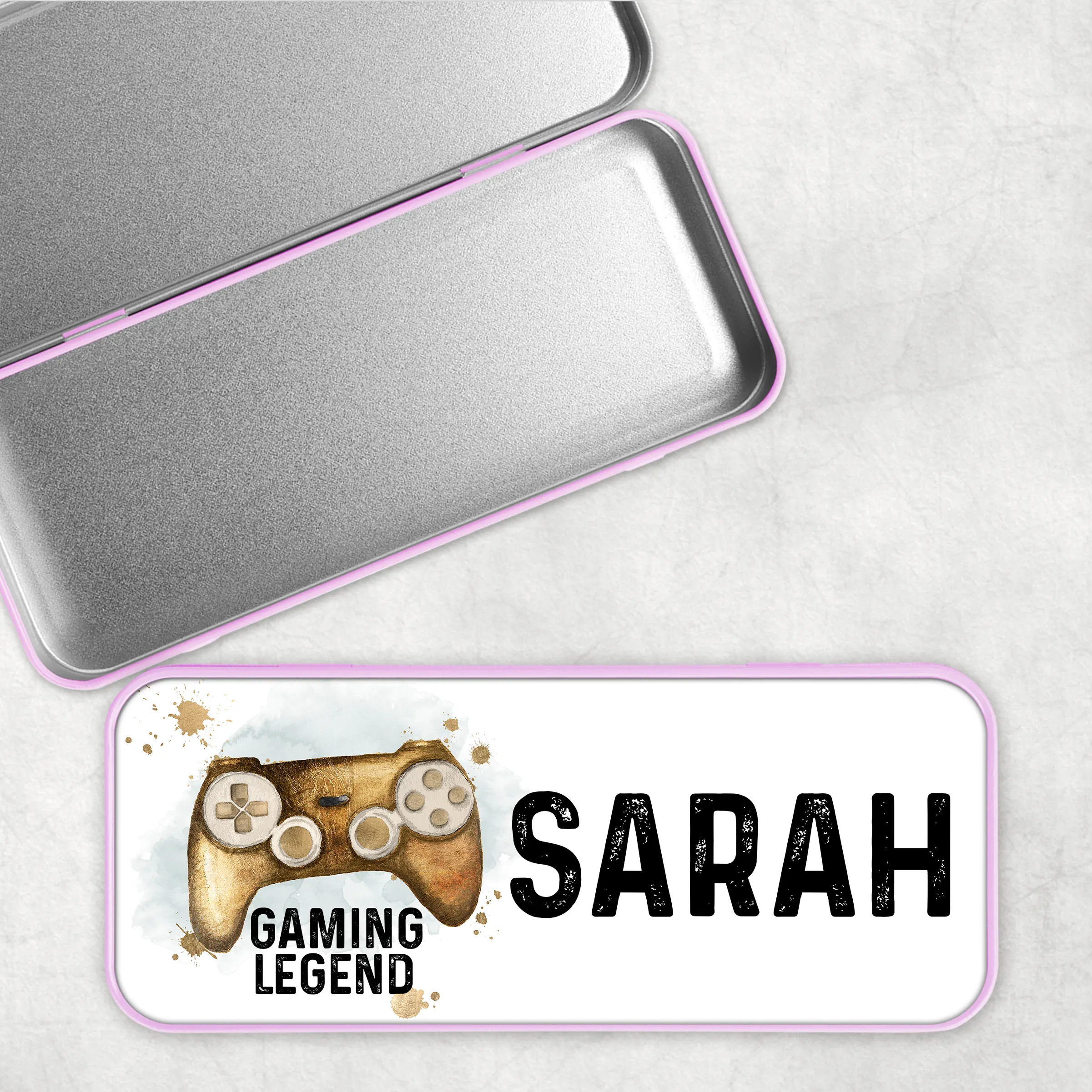 Gaming Legend Personalised School Pencil Tin