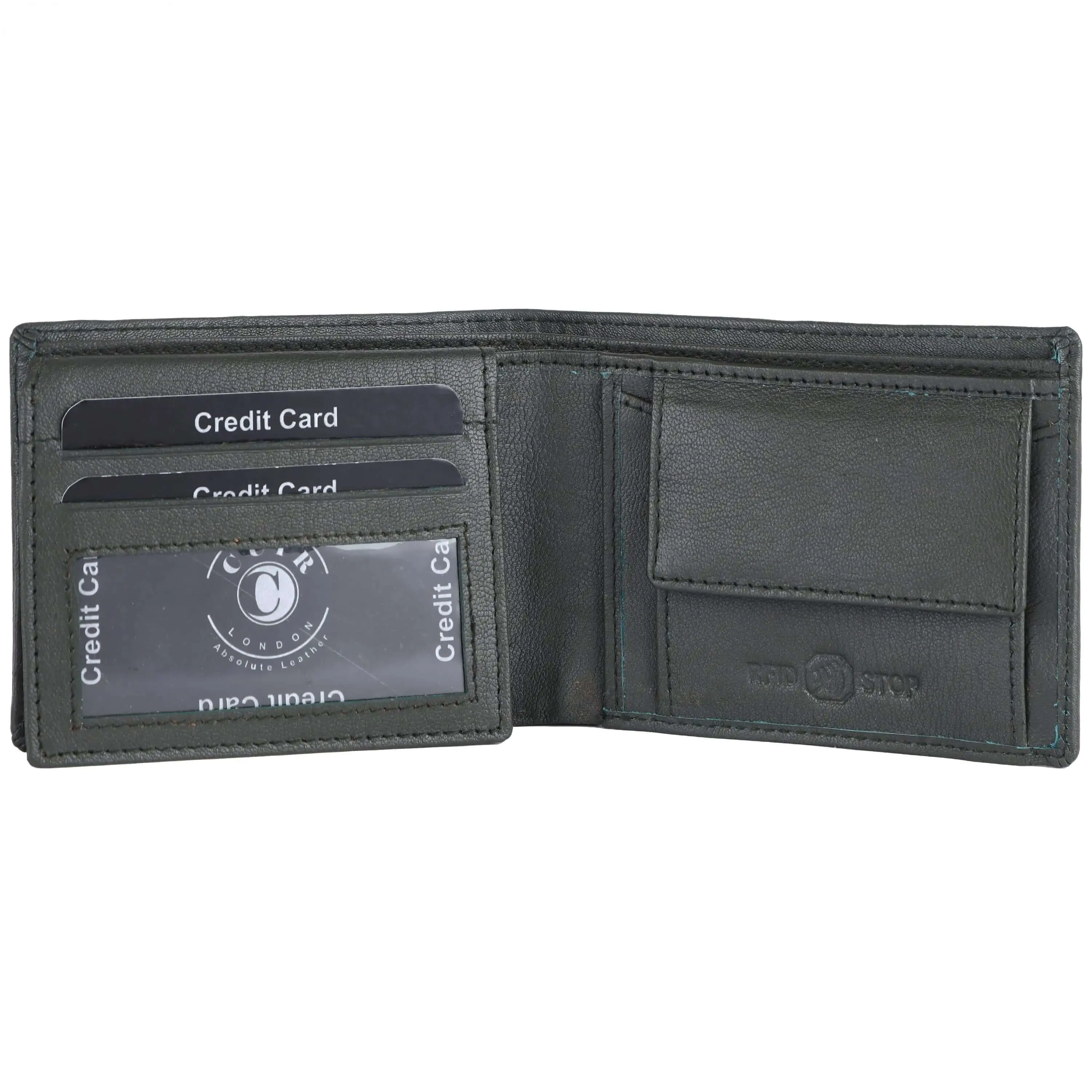 Genuine Grey NDM Wallet for Men | Buff and Cow Leather | 6 Pockets