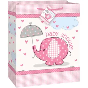 Gift Bag Large, Umbrellaphants Pink