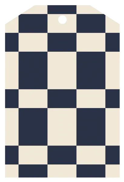 Gift Tag  - Checkers Navy