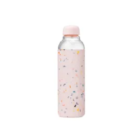 Glass Water Bottle - Terrazzo Blush