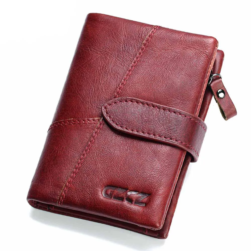 GZCZ 2019 Genuine Leather Women Wallet Purse Female Luxury Cow Leather Business Women's Handbag Genuine Leather Pouch