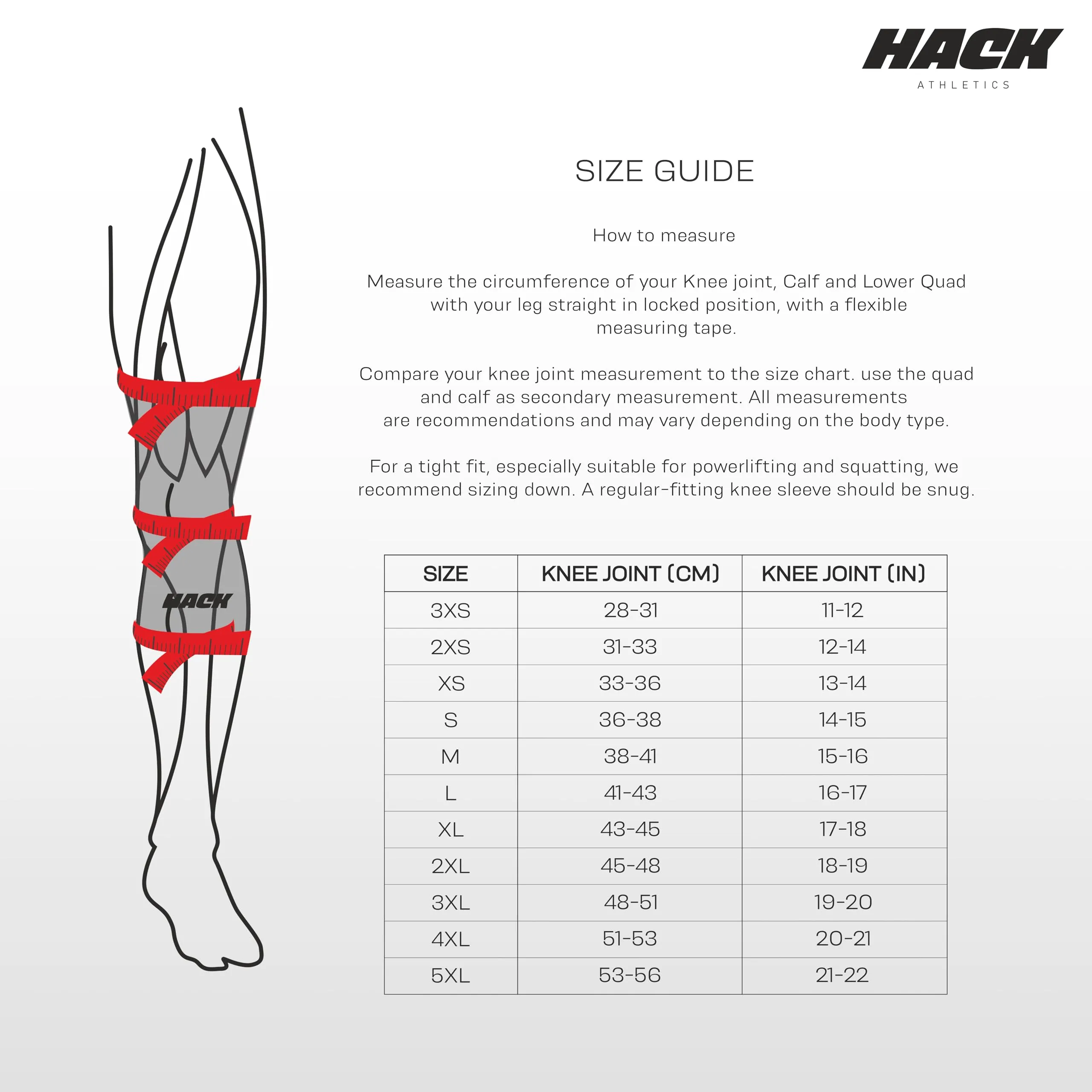 Hack Athletics Performance 7mm Knee Sleeves Compression Sleeves for Men & Women Knee Support & Pain relief, Multipurpose Gym Workouts Deadlifts Squats Powerlifting Knee Pad Knee Guard (Large)