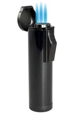 Hades Triple Torch Cigar Lighter - Black