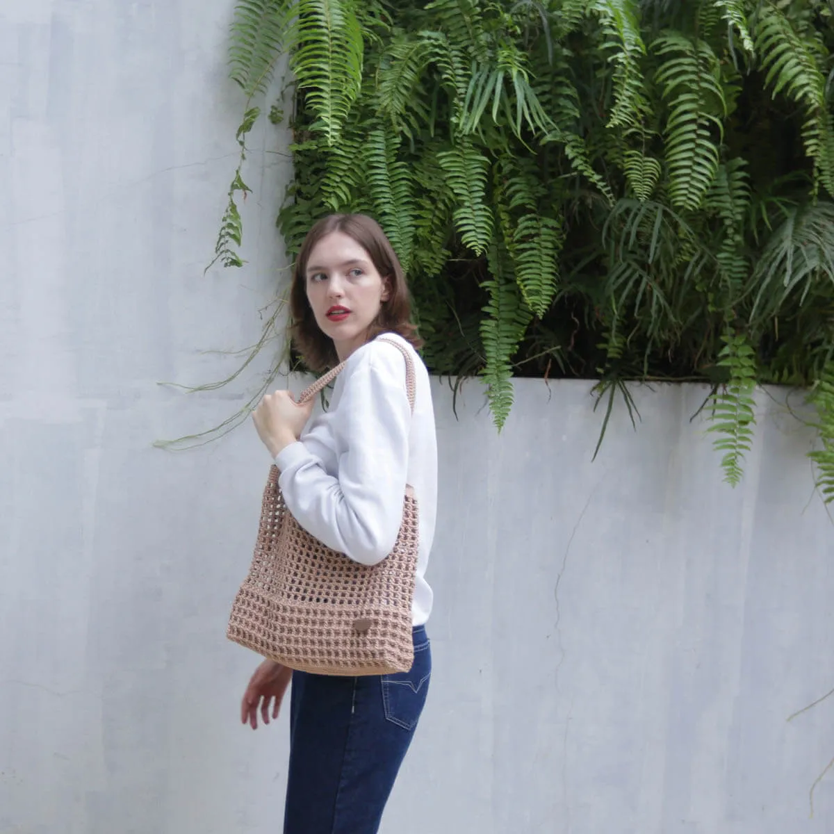 Halv Crochet Oat Bag