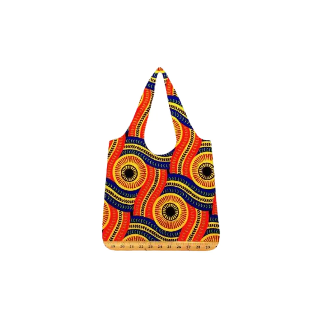 Handmade African Print Ankara Tote Bag | Water-proof Ankara Shopping Bag