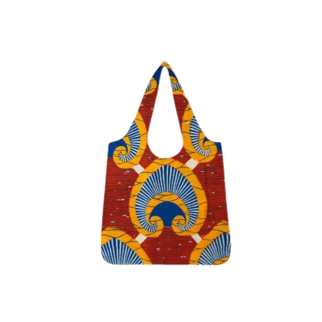 Handmade African Print Ankara Tote Bag | Water-proof Ankara Shopping Bag