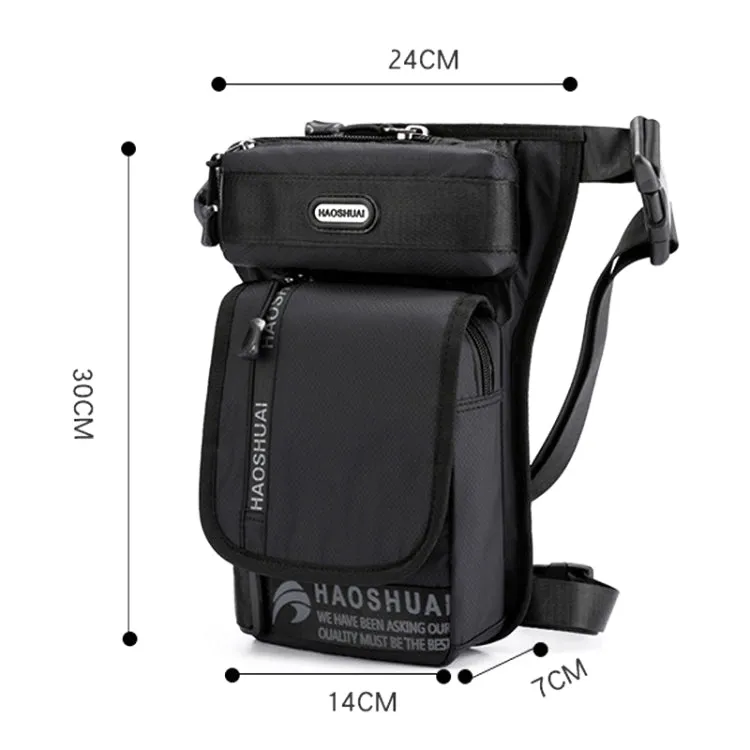 HAOSHUAI Men Outdoor Riding Leg Bag Waist Bag Sports Chest Bag Messenger Bag(Black)