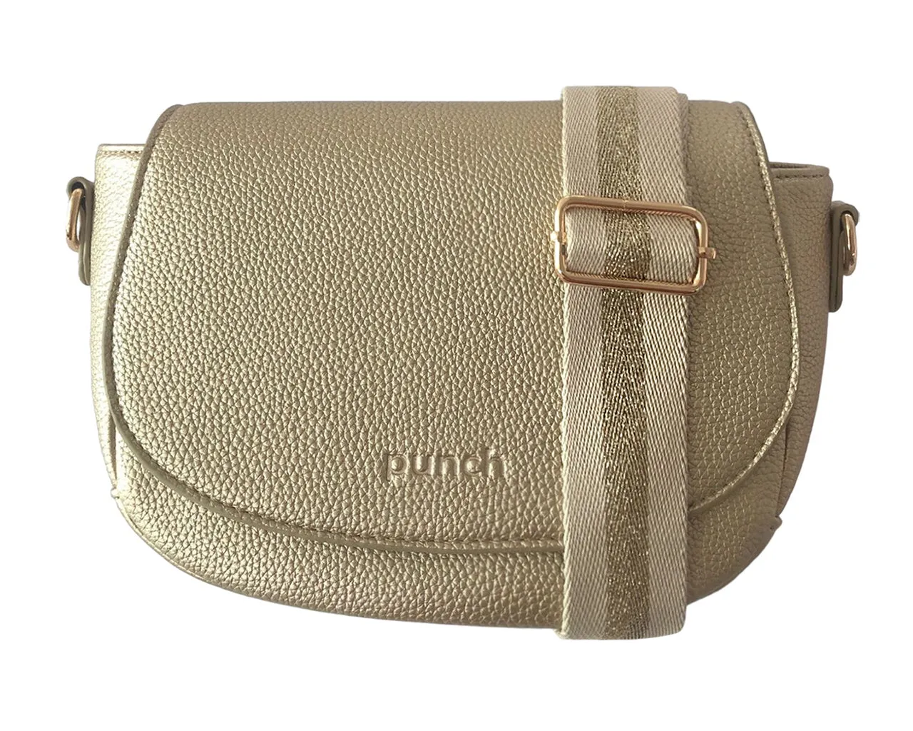 HARPER SADDLE CROSSBODY BAG GOLD