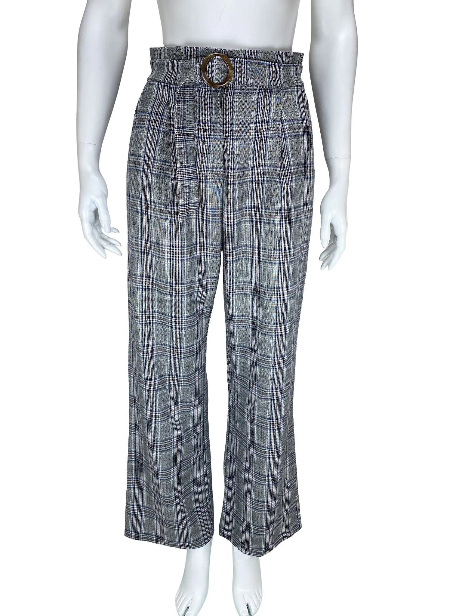 Heartloom, Women's Plaid Wide-Leg Pant, Ivory/Multi, Size S