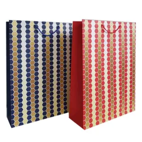 Hex Design XXL Gift Bag - 40cm x 55cm x 15cm